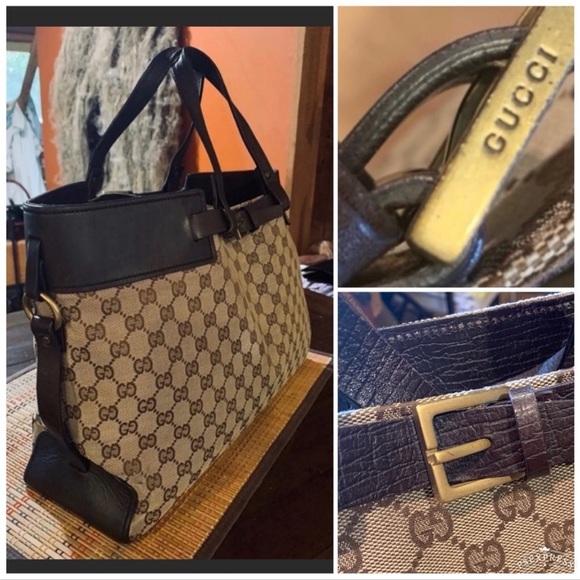 🚫SOLD🚫Gucci Tote😍Rare Beautiful bag😍 16”x18”x10” EUC - Picture 8 of 16